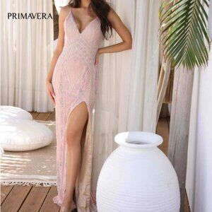 Primavera Couture Beaded Prom Gown